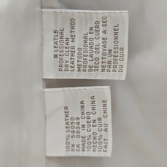 Jones New York Leather Cream Stand Collar Blazer - Picture 14 of 14